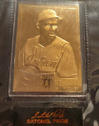 1996 Satchel Paige Danbury Mint Sealed 22 kt Gold card #23  Cleveland Indians