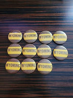 1940s 1950s Wyoming football larger size 1.75”  button No Pin Lot OF  11