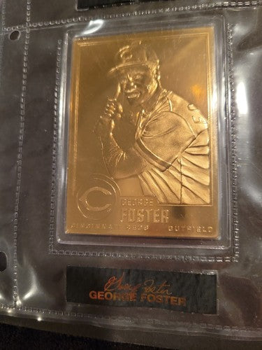 1996 George Foster Danbury Mint Sealed 22 kt Gold card #45