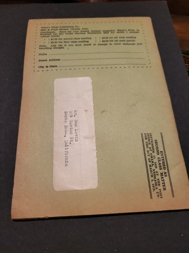1940 NFL and College Football What's What in Football Yearbook 10/21