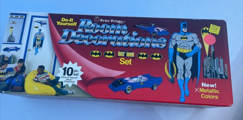 BATMAN Priss Prints Room Decorations Giant Decals (1989) -- SEALED