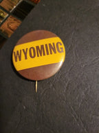 1940s - 1950s Wyoming football larger size 1.75” pinback button