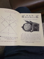 1924 D&M Official Rules for Baseball, Lawn Tennis+