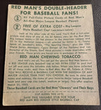 1952 Red Man #1 NL HOF Leo Durocher With Tab Vintage Baseball Card VG