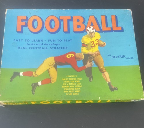 Vintage 1946 All-Fair Football Game In Original box Complete