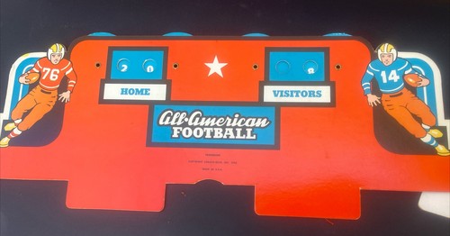Vintage 1958 All American Football Board game not complete Great graphics Cadaco