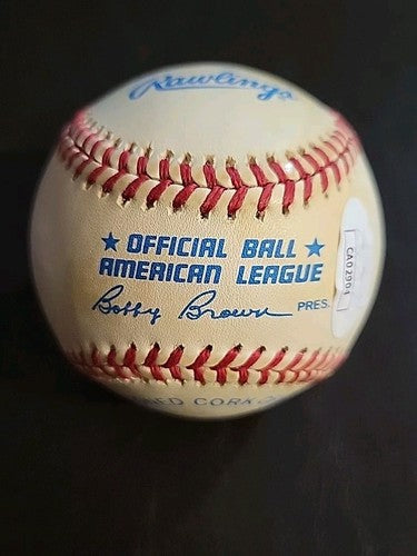 Harmon Killebrew JSA COA American League Signed Bobby Brown Baseball Autographed