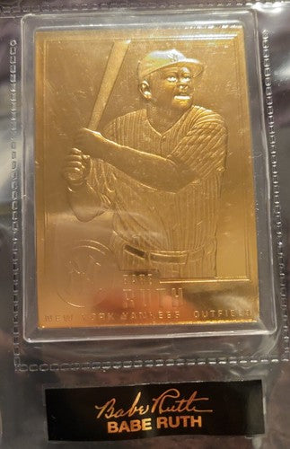 1996 Babe Ruth Danbury Mint Sealed 22 kt Gold card #30 New York Yankees
