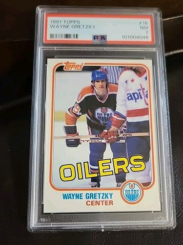 1981 Topps Wayne Gretzky #16 PSA 7 Oilers 3rd Yr NHL Hockey Card Graded