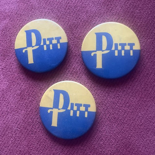 University Of Pittsburgh, 1940S 1950s Football size 1.75” button No Pin Lot of 3