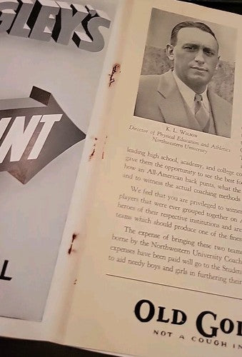 1933 EAST WEST COLLEGE FOOTBALL AS GAME PROGRAM CHICAGO WORLD FAIR W/ticket Stub