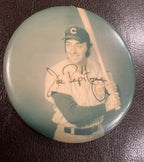 Joe Pepitone Chicago Cubs Baseball Pinback Button 1970s  3-1/4" Made USA