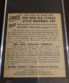 1954 Red Man #21 Bob Lemon With Tab  Indians HOF SGC  7  NM
