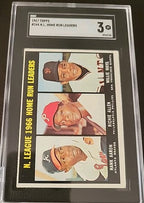 1967 Topps #244 HR Leaders Mays Aaron SGC 3