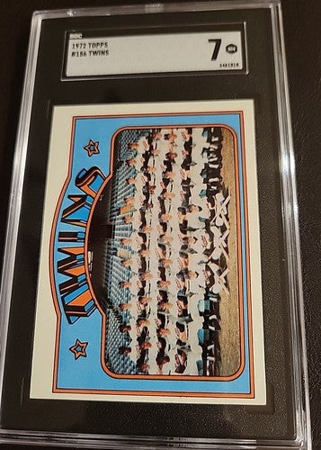 1972 Topps TWINS Team Card SGC 7 NM-MT #156  Newly Graded