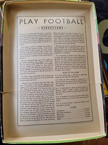 PLAY FOOTBALL CALL THE PLAYS YOURSELF GAME 1934 LEATHERHEAD WHITMAN No.3053