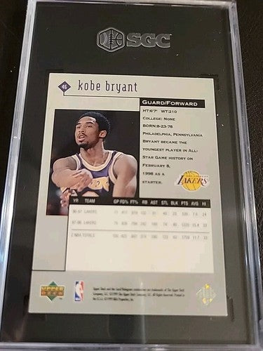 1998 Upper Deck Black Diamond #46 Kobe Bryant 💎 SGC 9 MINT