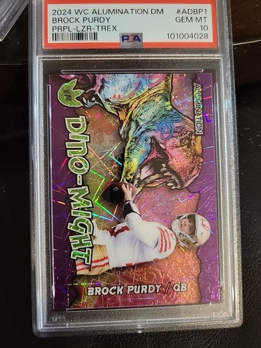 2024 Wild Card Purple Alumination DM  Brock Purdy 3/5 #AD-BP1 TRex PSA 10 Gem MT