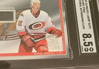2003-04 Pacific Luxury Suite Auto Autograph Puck Rookie RC Eric Staal 002/299