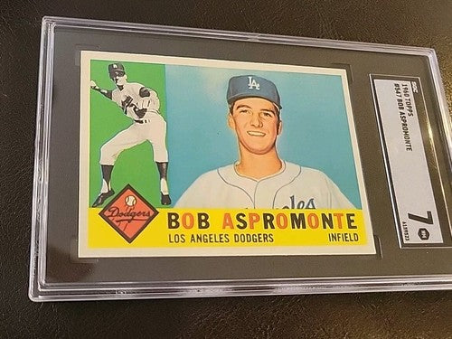 1960 Topps #547 BOB ASPROMONTE SGC 7 Nr/Mt  Undergraded!!
