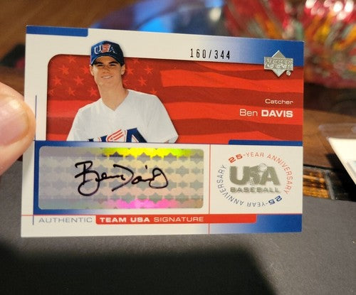 Ben Davis 2004 Upper Deck Team USA Authentic Signature Autograph Auto SP 160/344