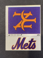 1968-72 Fleer Cloth Stickers Patches Early Variation New York Mets Logo
