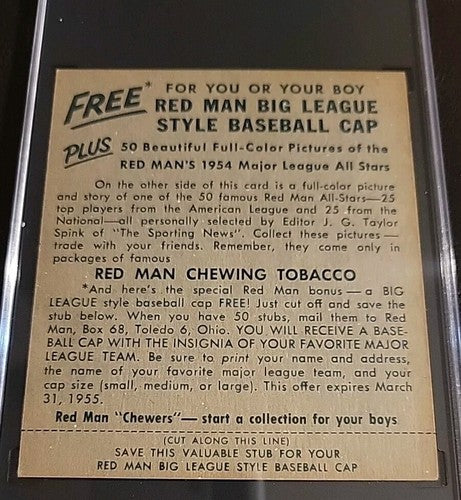 1954 Red Man Tobacco Orestes Minnie Minoso #7 HOF SGC Graded 4