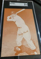 1963 Exhibits Mickey Mantle Yankees HOF Stat Back SGC 7 NM