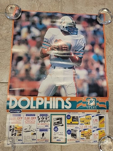 Dan Marino Eckerd Drug Poster  Miami Dolphins 1985