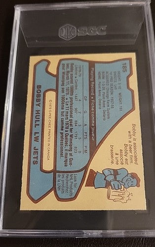 1979/80 O-PEE-CHEE NHL HOCKEY CARD #185 BOBBY HULL SGC 7.5