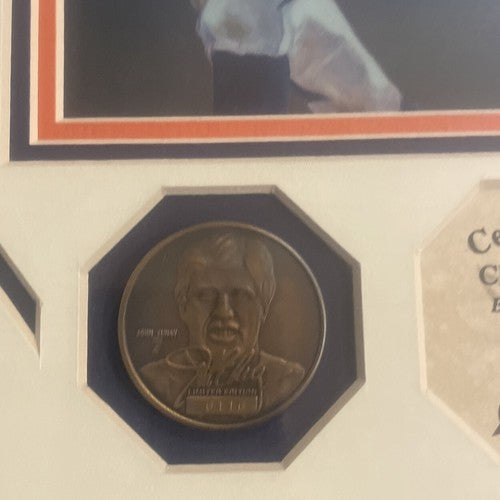 John Elway Chromium Lithograph and Coin memorabilia 1987 MINT Sealed