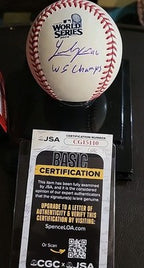 Landon Knack Signed Auto 2024 World Series Logo Ball LA Dodgers JSA AUTHENTIC
