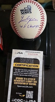 Landon Knack Signed Auto 2024 World Series Logo Ball LA Dodgers JSA AUTHENTIC