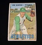 1967 Topps Jim Catfish Hunter #369 VG  Kansas City Athletics HOF!