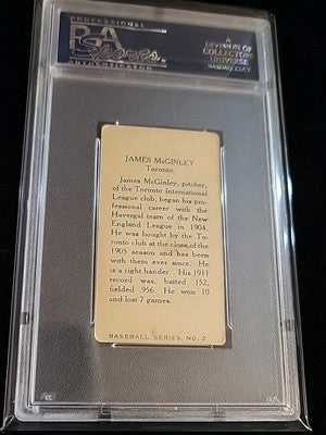 1912 Imperial Tobacco C46  James McGinley  #2 Toronto International League PSA 1