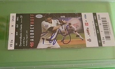 Paul Goldschmidt 2011 Signed MLB Debut Ticket Autograph Yankees Rookie PSA 9/10