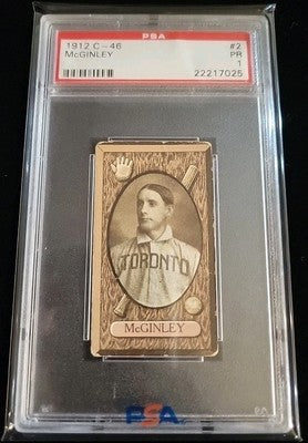 1912 Imperial Tobacco C46  James McGinley  #2 Toronto International League PSA 1