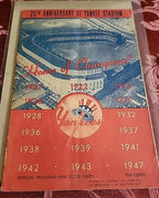 1947 New York Yankees Vs Philadelphia Athletics Program Joe DiMaggio Yogi Berra