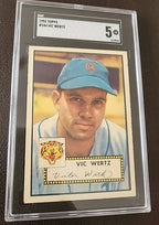 1952 Topps Vic Wertz baseball card, SGC graded EX 5, #244  Detroit Tigers