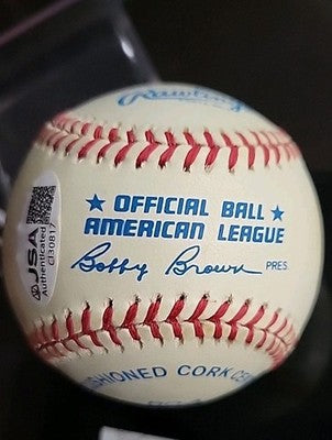Todd Van Poppel Autographed Signed AUTO MLB Bobby Brown Baseball COA JSA