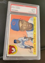 1955 TOPPS Baseball #28 ERNIE BANKS Chicago Cubs PSA 7 o/c  Nr/Mt