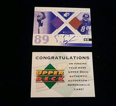2000 SPx - Winning Materials Signatures #AWM-SA Travis Taylor 050/225 Upper Deck