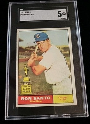 1961 TOPPS #35 RON SANTO (RC) Rookie Card SGC 5 EX