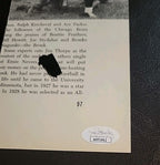 Bronko Nagurski Signed Photo 4x6 1/2" Beautiful Signature JSA COA Authentication