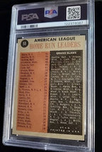 1962 Topps #53 AL home run leaders Mickey Mantle,  Roger Maris 1961 season PSA 4