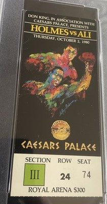 1980 Larry Holmes / Muhammad Ali Boxing Caesars Palace PSA VG-EX 4 Ticket Stub