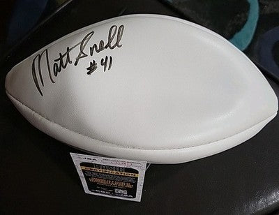 MATT SNELL  SIGNED FOOTBALL New York Jets  COA JSA