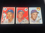 1954 Topps Baseball Lot ( 3 Cards) #60, #130 Hank Bauer, #230  F-G  Low Grade