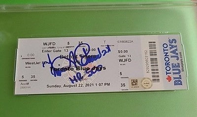Miguel Cabrera 500 HR Ticket 2021 Detroit Tigers Signed Autographed PSA 9 Auth
