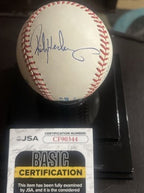 Rickey Henderson Autographed Official MLB Baseball Oakland A’s With JSA COA